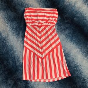 Bisou Bisou striped tube top dress